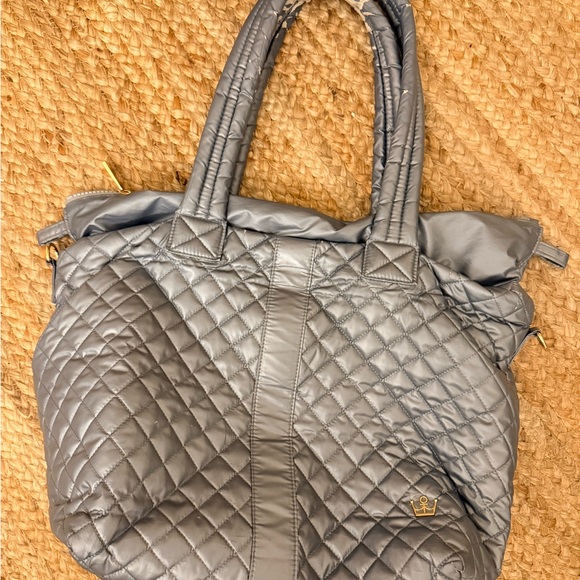 Oliver Thomas Handbags - Oliver Thomas Metallic Slated Quilted Tote Bag